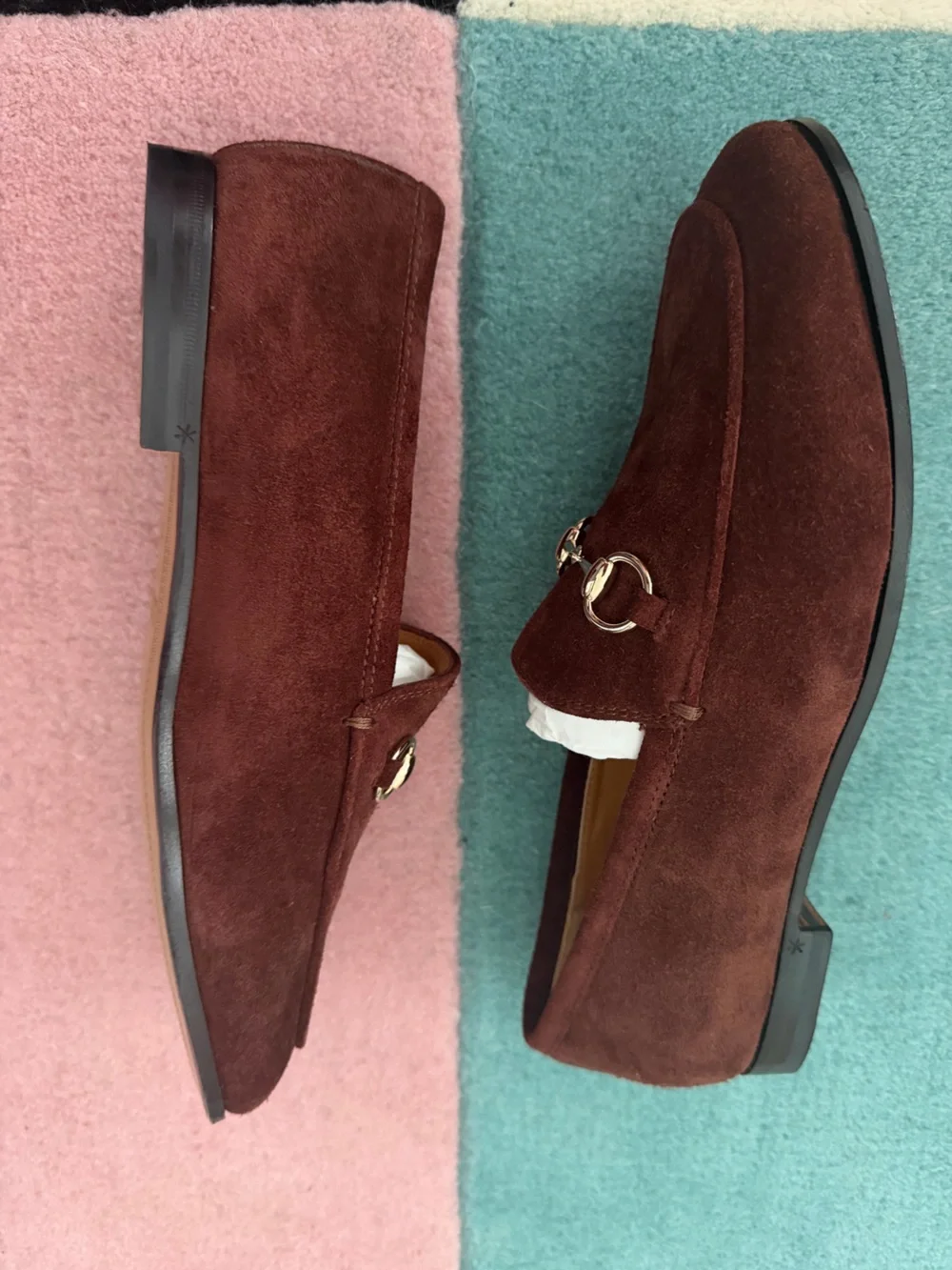Gucci Brown Suede Horsebit Loafers